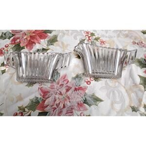 SIGNED Heisey Creamer and Sugar pattern Ridgeleigh 1934 to 1943